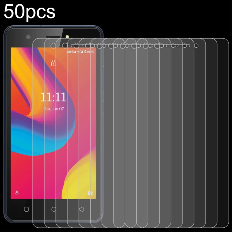 For Lava Z1 50pcs 0.26mm 9H 2.5D Tempered Glass Film by buy2fix