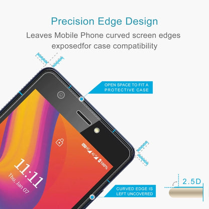 For Lava Z1 50pcs 0.26mm 9H 2.5D Tempered Glass Film by buy2fix