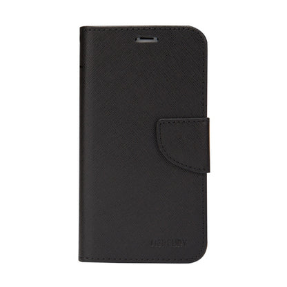 For Samsung Galaxy S21+ 5G Mercury Contrast Color Splicing Leather Phone Case(Black) - Galaxy S21+ 5G Cases by buy2fix | Online Shopping UK | buy2fix
