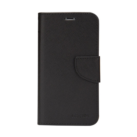 For Samsung Galaxy S21+ 5G Mercury Contrast Color Splicing Leather Phone Case(Black) - Galaxy S21+ 5G Cases by buy2fix | Online Shopping UK | buy2fix