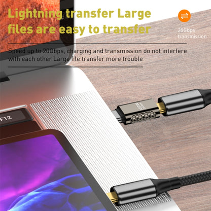 100W Type-C Male to Type-C Female 20Gbps Zinc Alloy Adapter, Style:Vertical Angle by buy2fix