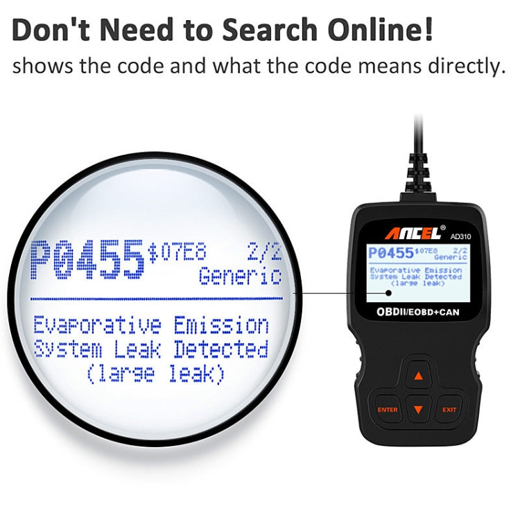Ancel AD310 CAN OBD2 Car Engine Fault Diagnosis Tool - Code Readers & Scan Tools by buy2fix | Online Shopping UK | buy2fix