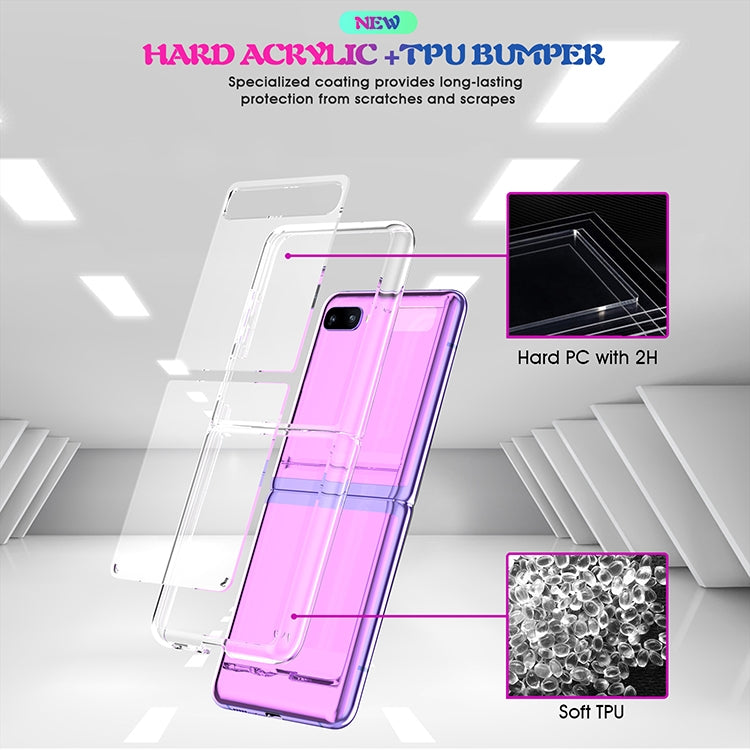 For Galaxy Z Flip Shockproof Scratchproof TPU + Acrylic Protective Case(Transparent) by buy2fix