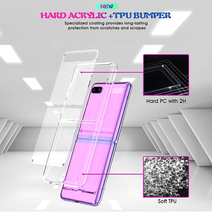 For Galaxy Z Flip Shockproof Scratchproof TPU + Acrylic Protective Case(Transparent) by buy2fix