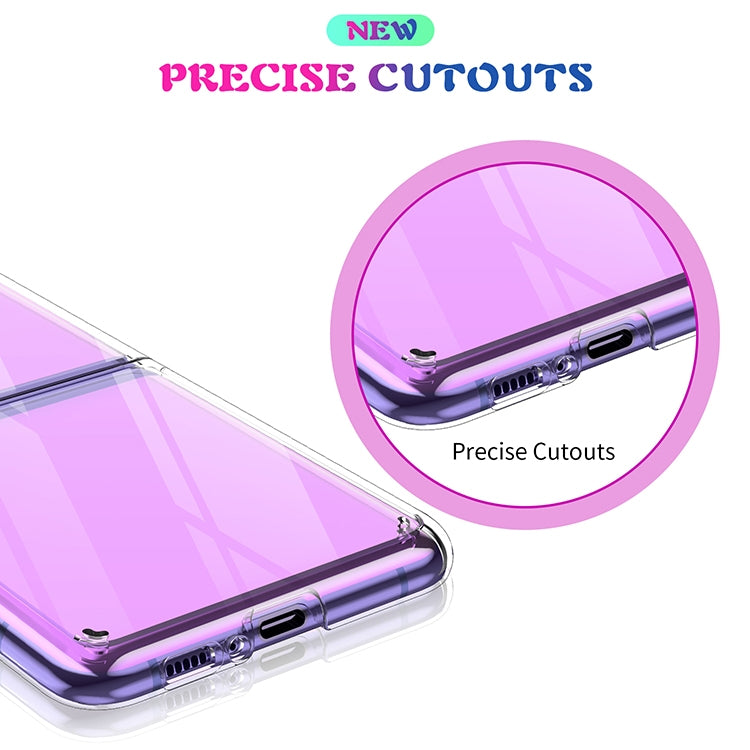 For Galaxy Z Flip Shockproof Scratchproof TPU + Acrylic Protective Case(Transparent) by buy2fix