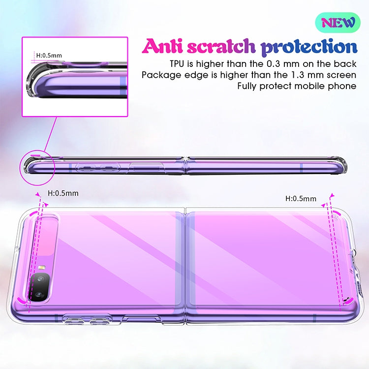 For Galaxy Z Flip Shockproof Scratchproof TPU + Acrylic Protective Case(Transparent) by buy2fix