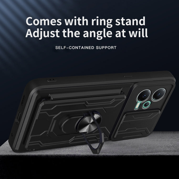 For Xiaomi Redmi Note 12 5G Sliding Camshield Card Phone Case(Black) by buy2fix