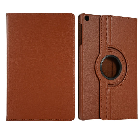 For Huawei Matepad SE 10.4 360 Degree Rotation Litchi Texture Tablet Leather Case(Brown) - Huawei Cases by buy2fix | Online Shopping UK | buy2fix