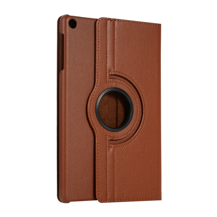 For Huawei Matepad SE 10.4 360 Degree Rotation Litchi Texture Tablet Leather Case(Brown) - Huawei Cases by buy2fix | Online Shopping UK | buy2fix