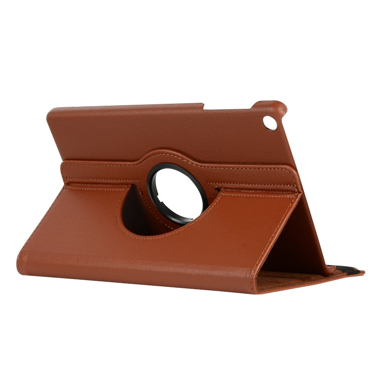 For Huawei Matepad SE 10.4 360 Degree Rotation Litchi Texture Tablet Leather Case(Brown) - Huawei Cases by buy2fix | Online Shopping UK | buy2fix