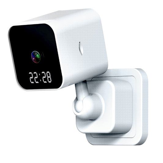 DP27 1080P Clock Plug Card WiFi Camera, Support Two-way Voice Intercom & Mobile Monitoring, Specification:US Plug(White) - Mini Camera by buy2fix | Online Shopping UK | buy2fix