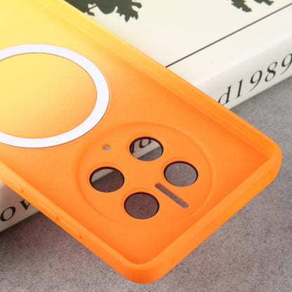 For Huawei Mate 50 Pro Liquid TPU Silicone Gradient MagSafe Phone Case(Orange Yellow) - Huawei Cases by buy2fix | Online Shopping UK | buy2fix