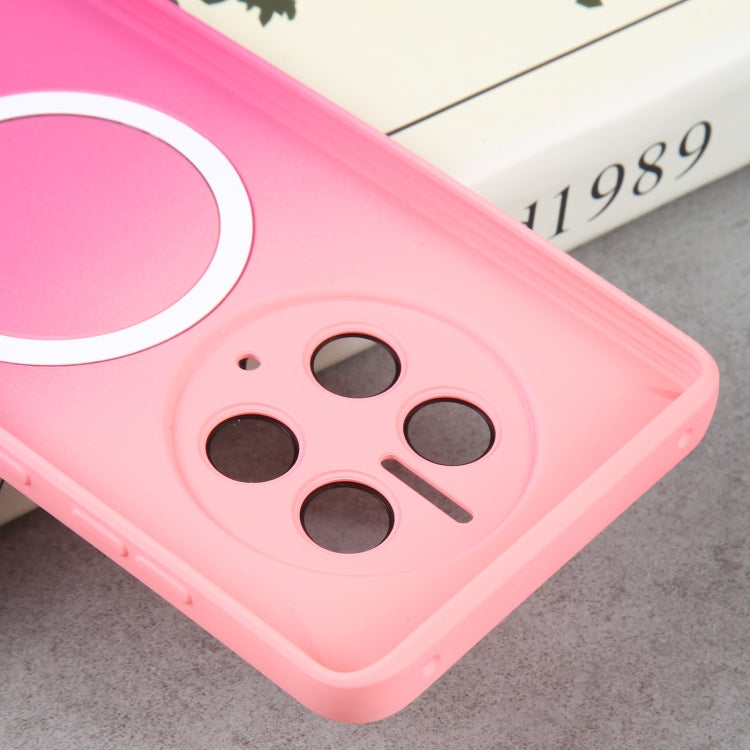 For Huawei Mate 50 Pro Liquid TPU Silicone Gradient MagSafe Phone Case(Pink Red) - Huawei Cases by buy2fix | Online Shopping UK | buy2fix