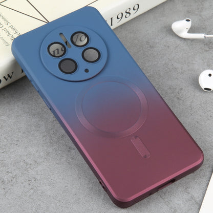 For Huawei Mate 50 Pro Liquid TPU Silicone Gradient MagSafe Phone Case(Blue Purple) - Huawei Cases by buy2fix | Online Shopping UK | buy2fix