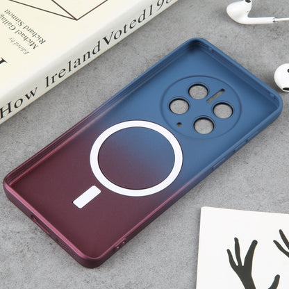 For Huawei Mate 50 Pro Liquid TPU Silicone Gradient MagSafe Phone Case(Blue Purple) - Huawei Cases by buy2fix | Online Shopping UK | buy2fix