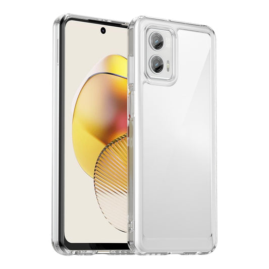 For Motorola Moto G73 Colorful Series Acrylic + TPU Phone Case(Transparent) - Motorola Cases by buy2fix | Online Shopping UK | buy2fix