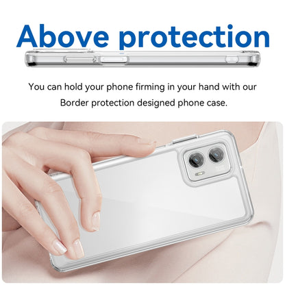 For Motorola Moto G73 Colorful Series Acrylic + TPU Phone Case(Transparent) - Motorola Cases by buy2fix | Online Shopping UK | buy2fix