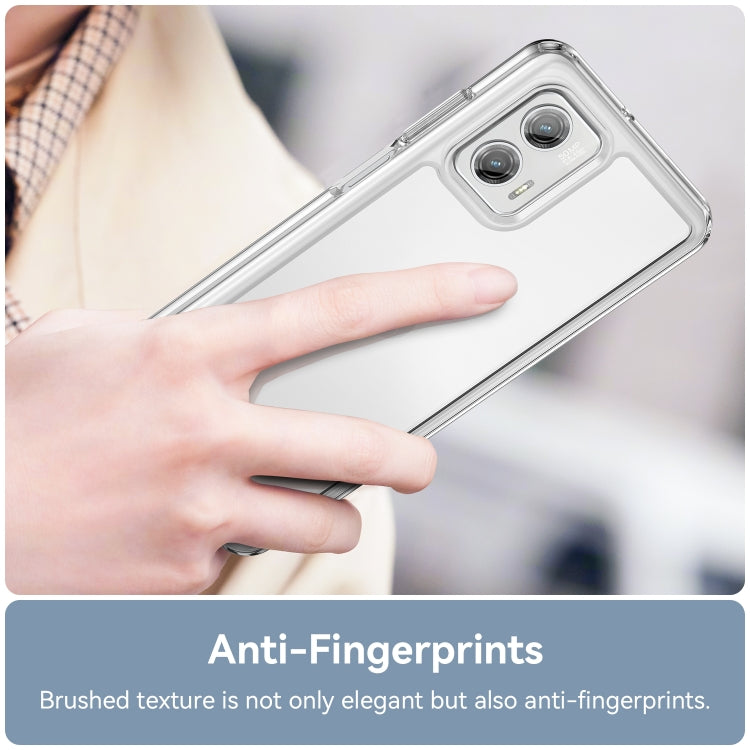 For Motorola Moto G73 Colorful Series Acrylic + TPU Phone Case(Transparent) - Motorola Cases by buy2fix | Online Shopping UK | buy2fix