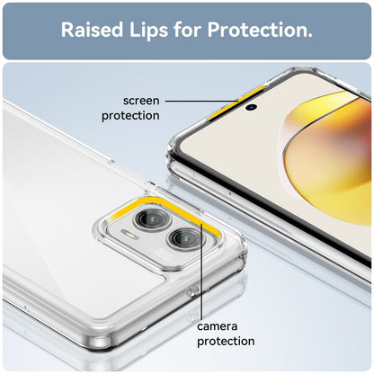 For Motorola Moto G73 Colorful Series Acrylic + TPU Phone Case(Transparent) - Motorola Cases by buy2fix | Online Shopping UK | buy2fix