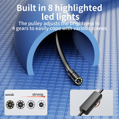 AN112 IP68 8LEDS 8mm Industrial Videoscope for iPhone 8 Pin, Length:1m Flexible Line -  by buy2fix | Online Shopping UK | buy2fix