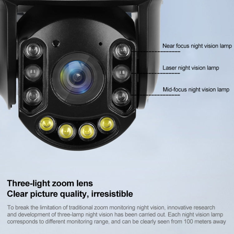 QX71 5MP Wireless WiFi Laser Spherical Camera Supports Two-way Voice&Mobile Monitoring(Black) - Wireless Camera by buy2fix | Online Shopping UK | buy2fix