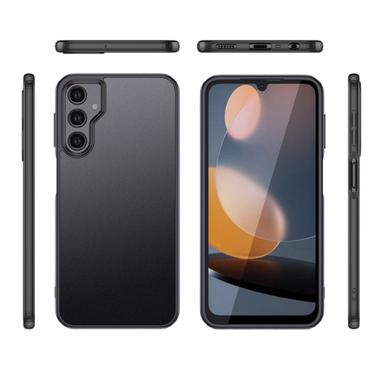 For Samsung Galaxy A24 4G Armor Clear TPU Hard PC Phone Case(Matte Black) by buy2fix