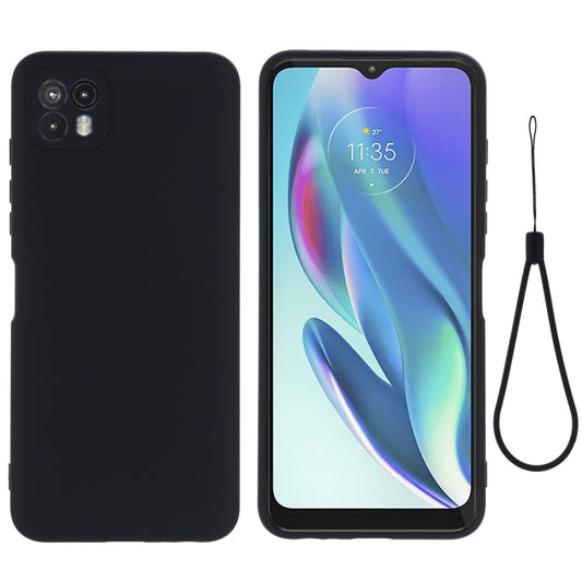 For Motorola Moto G50 5G Pure Color Liquid Silicone Shockproof Full Coverage Phone Case(Black) - Motorola Cases by buy2fix | Online Shopping UK | buy2fix