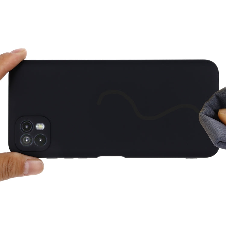For Motorola Moto G50 5G Pure Color Liquid Silicone Shockproof Full Coverage Phone Case(Black) by buy2fix