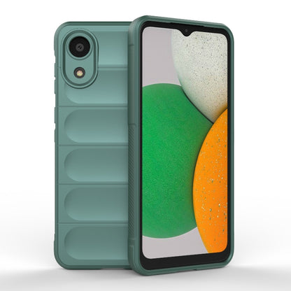 For Samsung Galaxy A03 Core 4G Magic Shield TPU + Flannel Phone Case(Dark Green) by buy2fix