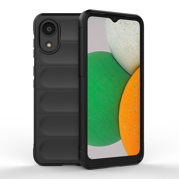 For Samsung Galaxy A03 Core 4G Magic Shield TPU + Flannel Phone Case(Black) by buy2fix