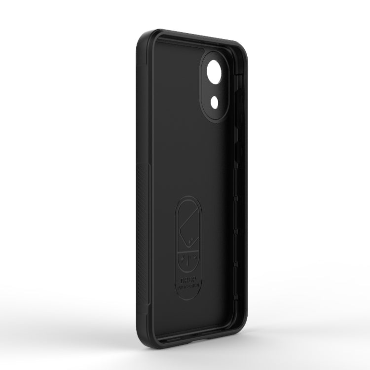 For Samsung Galaxy A03 Core 4G Magic Shield TPU + Flannel Phone Case(Black) by buy2fix