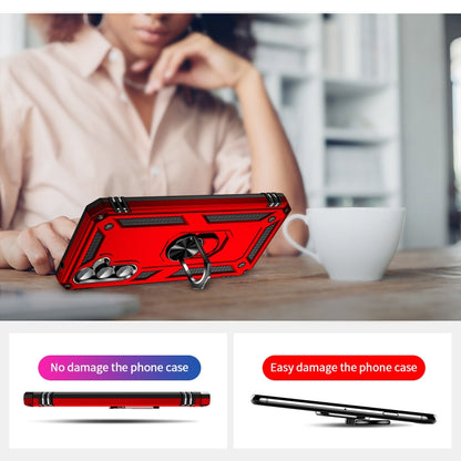 For Samsung Galaxy A54 Shockproof TPU + PC Phone Case with Holder(Red) by buy2fix