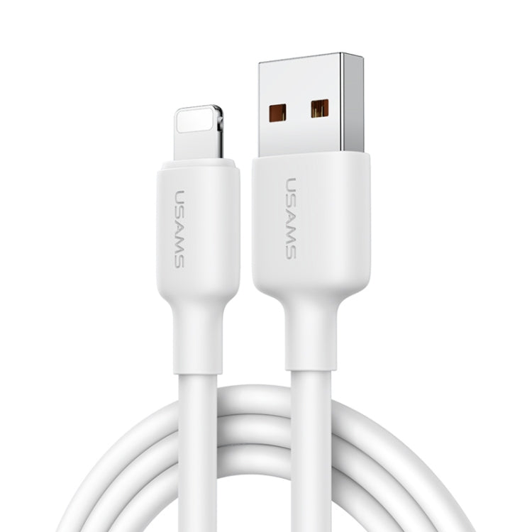 USAMS US-SJ605 U84 2.4A USB to 8 Pin Charging Data Cable, Cable Length:2m(White) - Normal Style Cable by USAMS | Online Shopping UK | buy2fix