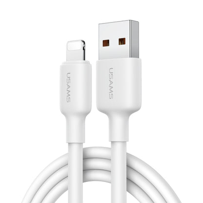 USAMS US-SJ605 U84 2.4A USB to 8 Pin Charging Data Cable, Cable Length:2m(White) - Normal Style Cable by USAMS | Online Shopping UK | buy2fix