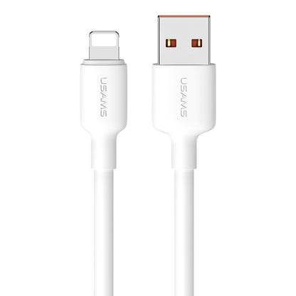 USAMS US-SJ605 U84 2.4A USB to 8 Pin Charging Data Cable, Cable Length:2m(White) - Normal Style Cable by USAMS | Online Shopping UK | buy2fix