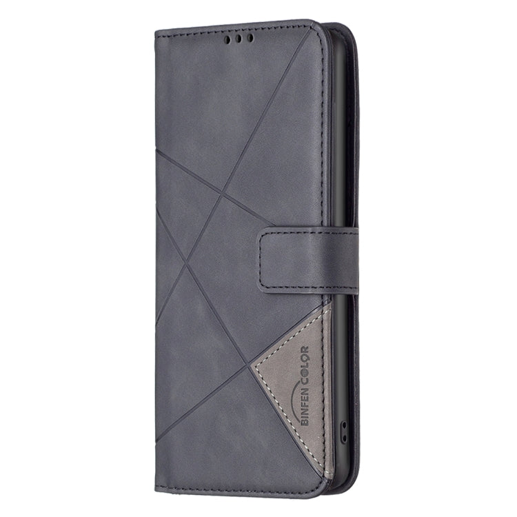 For Xiaomi 13 Lite / Civi 2 Magnetic Buckle Rhombus Texture Leather Phone Case(Black) - Xiaomi Cases by buy2fix | Online Shopping UK | buy2fix