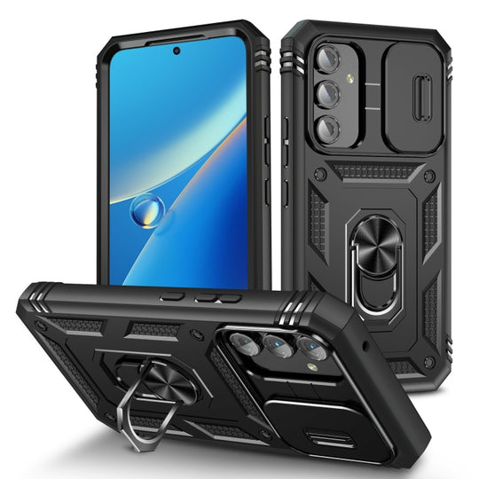For Samsung Galaxy A54 5G Sliding Camshield TPU + PC Phone Case(Black)