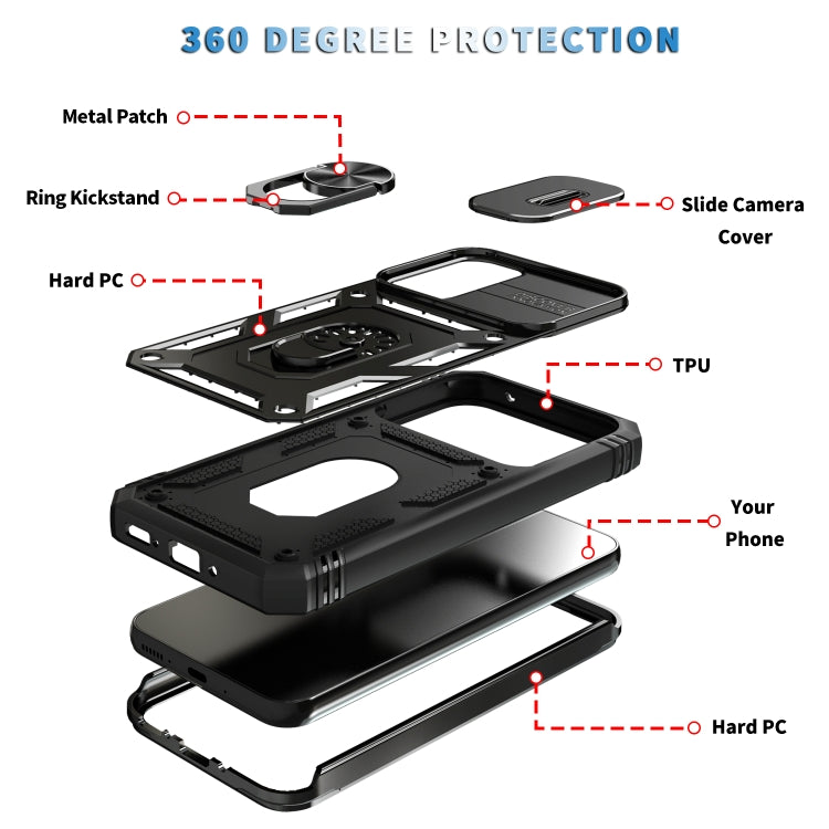 For Samsung Galaxy A54 5G Sliding Camshield TPU + PC Phone Case(Black) by buy2fix
