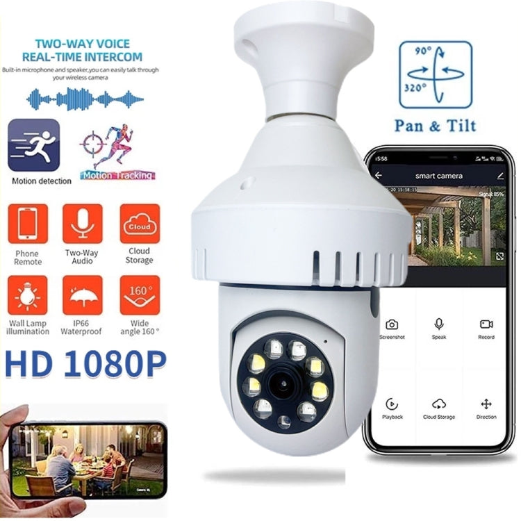 DP36 1080P Smoke Alarm Bulb WiFi Camera, Support IR Night Vision / Motion Detection / Two-way Voice - Light Bulb Camera by buy2fix | Online Shopping UK | buy2fix