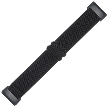 For Fitbit Charge 5 Buckle Wave Braided Nylon Watch Band(Black) - Watch Bands by buy2fix | Online Shopping UK | buy2fix