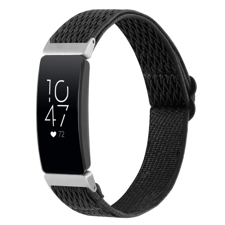 For Fitbit Inspire Buckle Wave Braided Nylon Watch Band(Black) - Watch Bands by buy2fix | Online Shopping UK | buy2fix