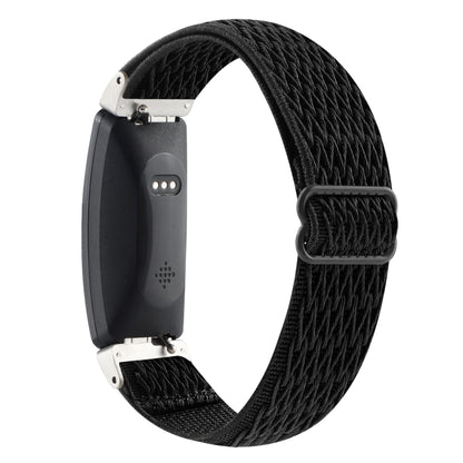 For Fitbit Inspire Buckle Wave Braided Nylon Watch Band(Black) - Watch Bands by buy2fix | Online Shopping UK | buy2fix