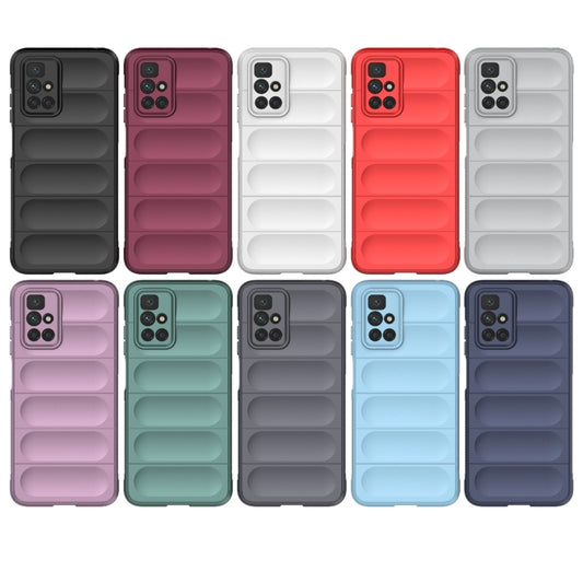 For Xiaomi Redmi 10 Magic Shield TPU + Flannel Phone Case(Light Blue) - Xiaomi Cases by buy2fix | Online Shopping UK | buy2fix