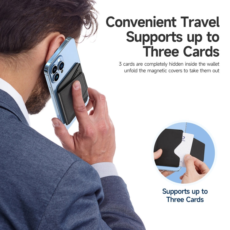 DUX DUCIS Universal Magnetic PU Leathe Card Bag With Holder (Black) - Universal Leather Case by DUX DUCIS | Online Shopping UK | buy2fix