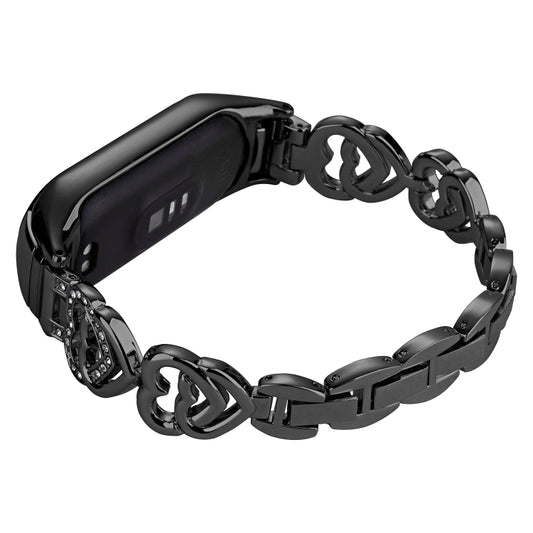 For Xiaomi Mi Band 7 Universal Diamond Metal Watch Band(Black) - Watch Bands by buy2fix | Online Shopping UK | buy2fix
