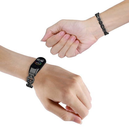 For Xiaomi Mi Band 7 Universal Diamond Metal Watch Band(Black) - Watch Bands by buy2fix | Online Shopping UK | buy2fix