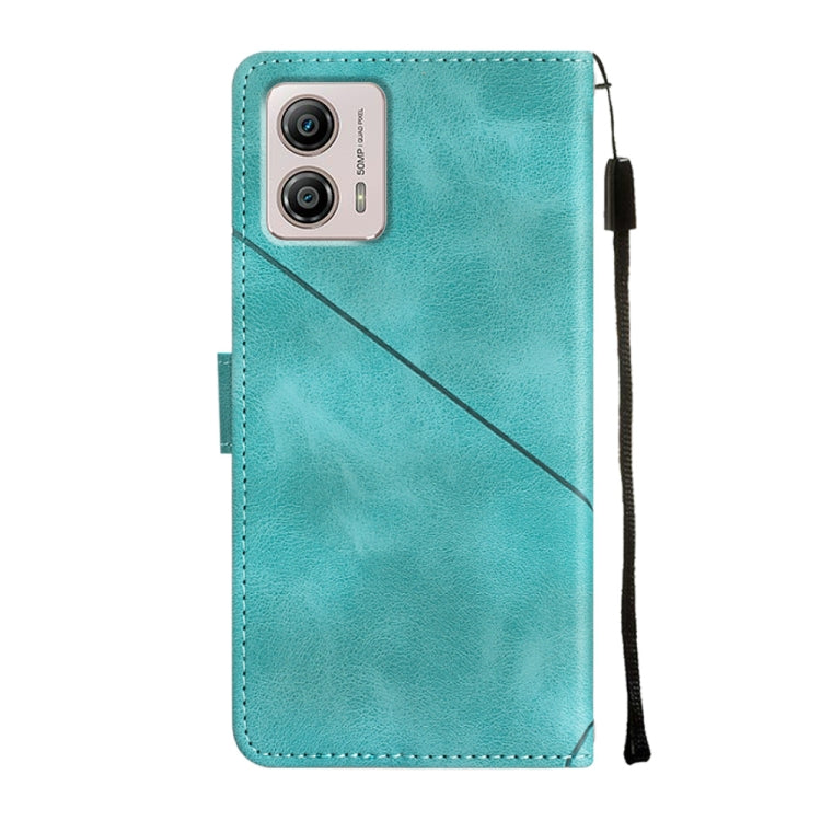 For Motorola Moto G53 5G Skin-feel Embossed Leather Phone Case(Green) by buy2fix