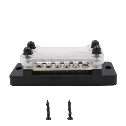 CP-3023-01 150A 12-48V RV Yacht Double-row 6-way Busbar(Black) - Booster Cable & Clip by buy2fix | Online Shopping UK | buy2fix