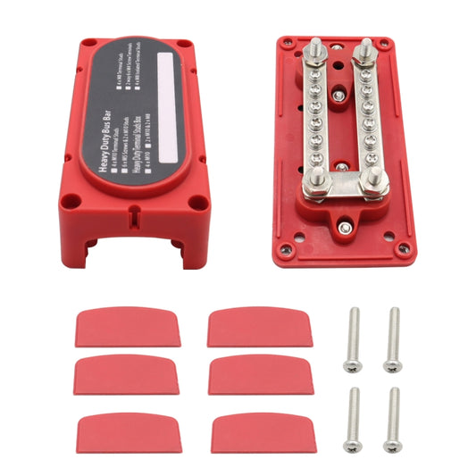 CP-3087-02 100A 48V 12-way M6 Terminal Busbar(Red) - Booster Cable & Clip by buy2fix | Online Shopping UK | buy2fix
