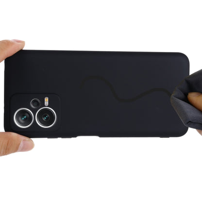 For Xiaomi Redmi Note 12 5G India / Poco X5 Pure Color Liquid Silicone Shockproof Full Coverage Phone Case(Black) by buy2fix